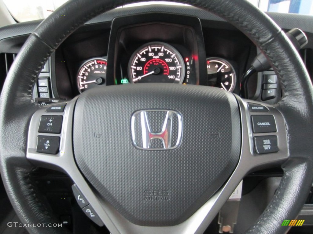 2010 Honda Ridgeline RTL Gray Steering Wheel Photo #54056567