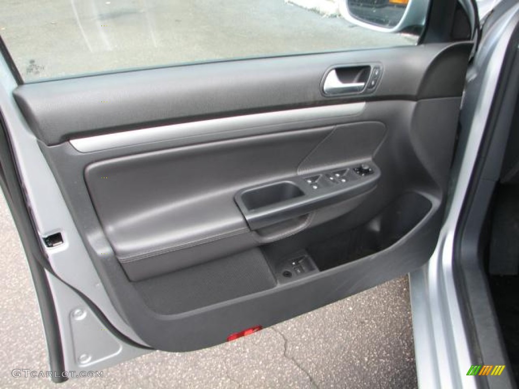 2008 Volkswagen Jetta Wolfsburg Edition Sedan Anthracite Black Door Panel Photo #54056663