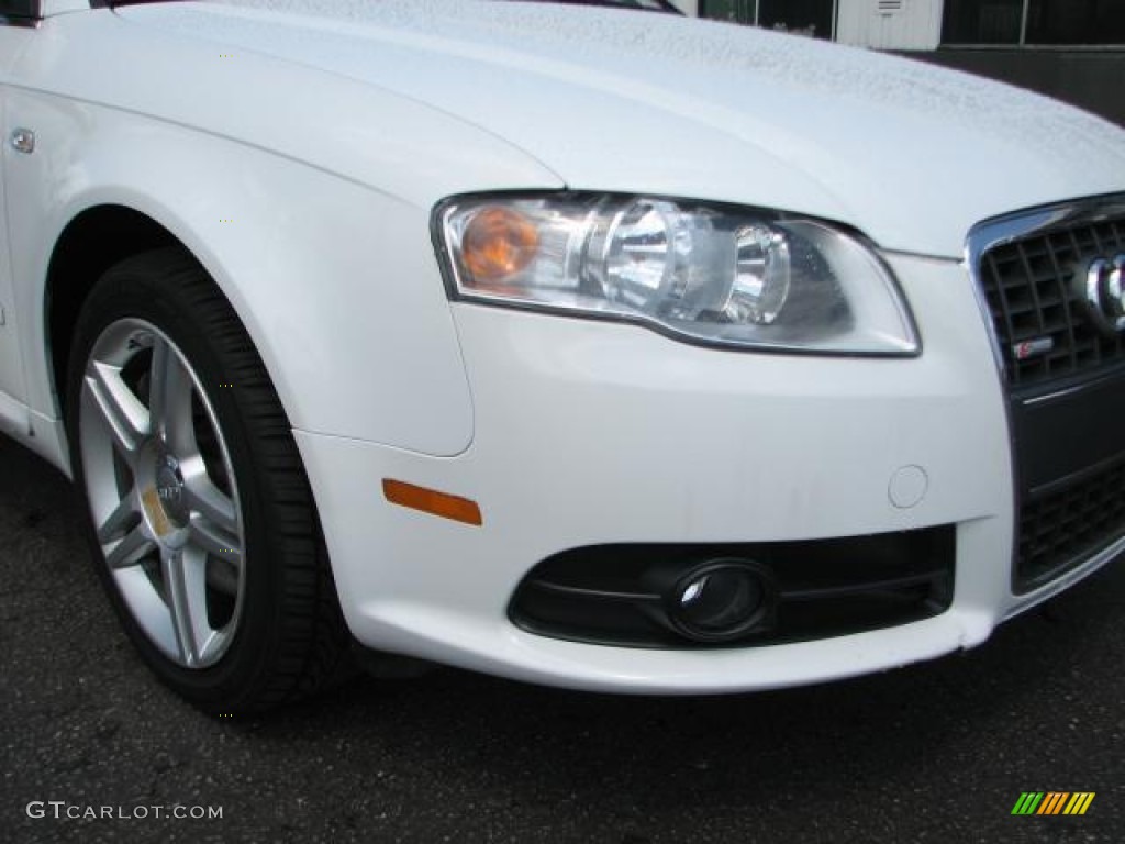 2008 A4 2.0T S-Line Sedan - Ibis White / Beige photo #2