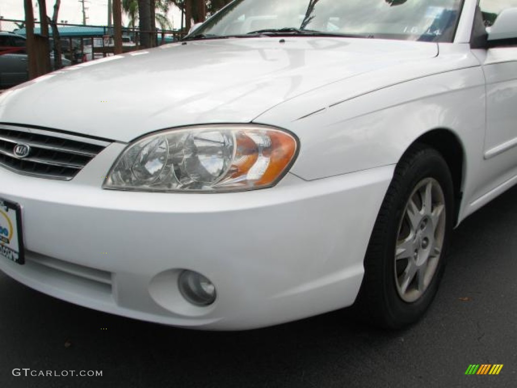 2002 Spectra LS Sedan - White / Gray photo #4