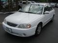 2002 White Kia Spectra LS Sedan  photo #5