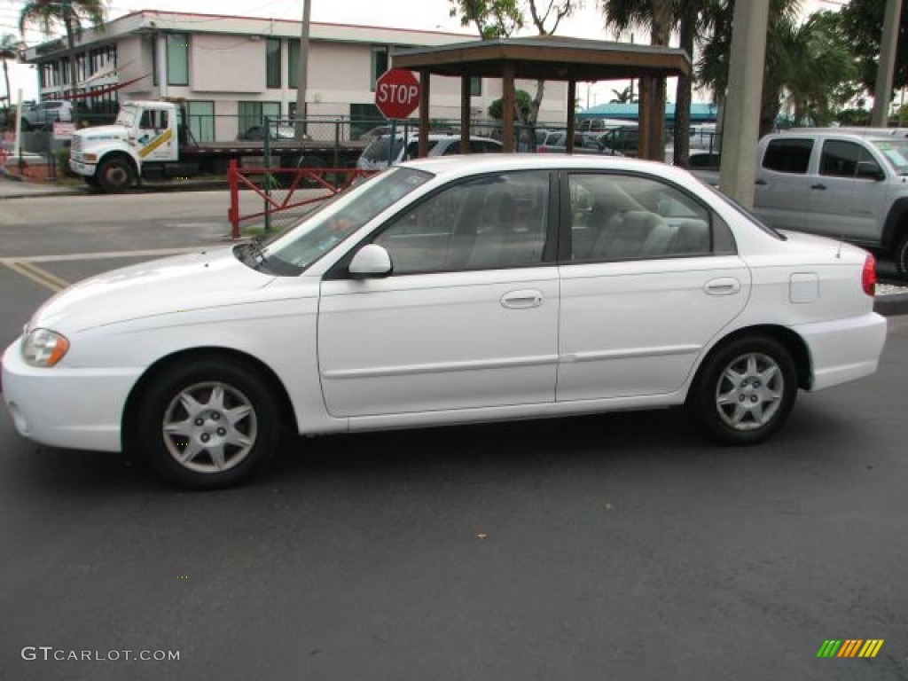 2002 Spectra LS Sedan - White / Gray photo #6