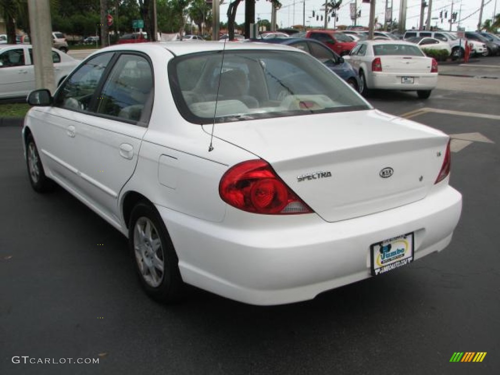 2002 Spectra LS Sedan - White / Gray photo #7