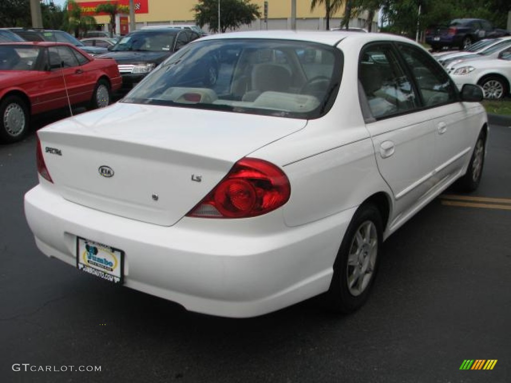 2002 Spectra LS Sedan - White / Gray photo #9