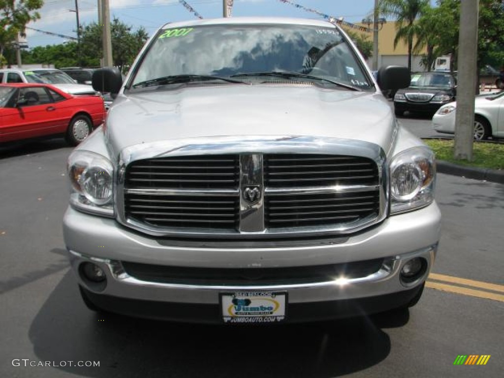 2007 Ram 1500 SLT Quad Cab - Bright Silver Metallic / Medium Slate Gray photo #3