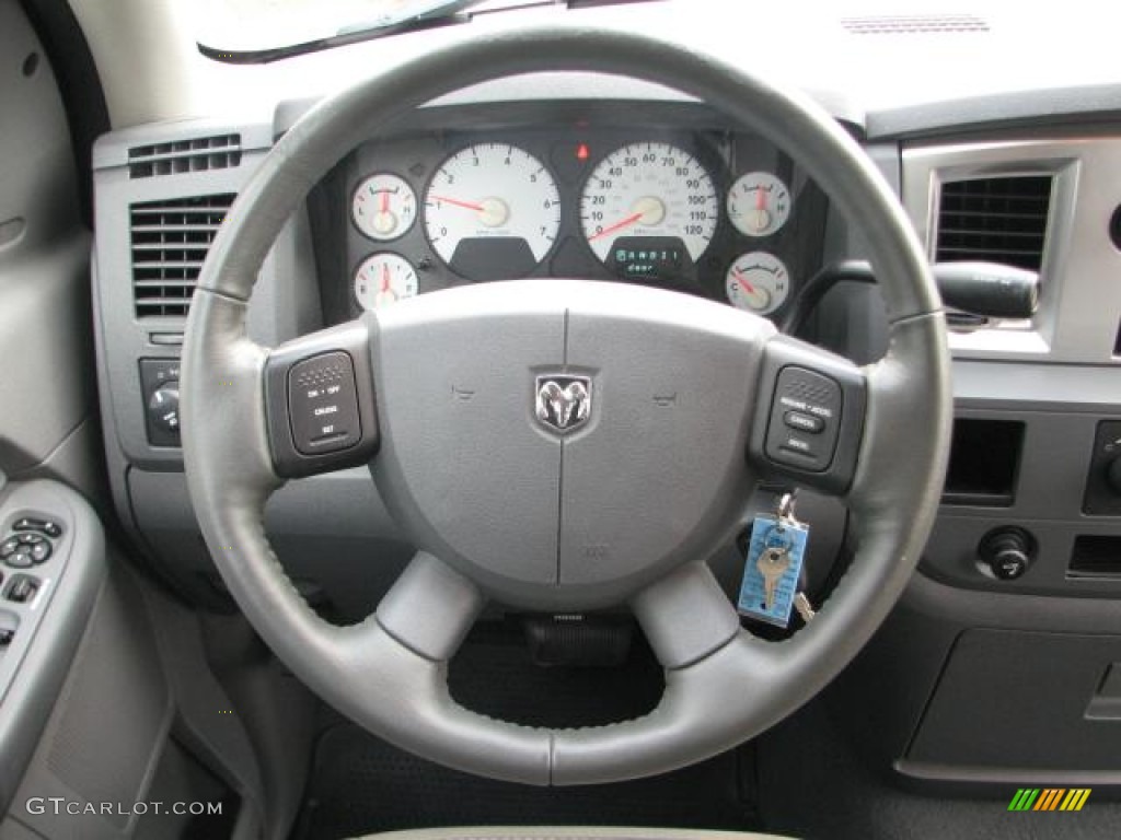 2007 Dodge Ram 1500 SLT Quad Cab Medium Slate Gray Steering Wheel Photo #54057710