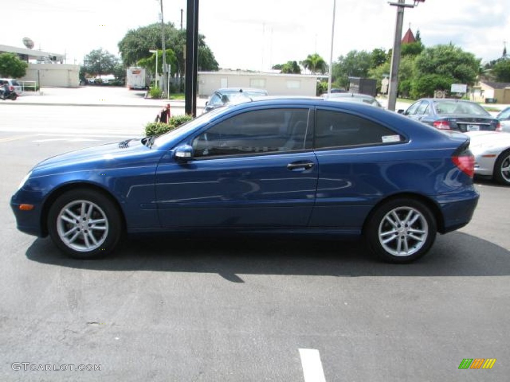 Orion Blue Metallic 2002 Mercedes-Benz C 230 Kompressor Coupe Exterior Photo #54058199