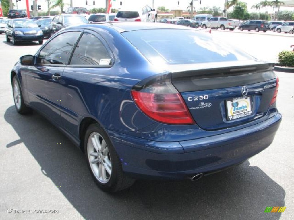 Orion Blue Metallic 2002 Mercedes-Benz C 230 Kompressor Coupe Exterior Photo #54058208