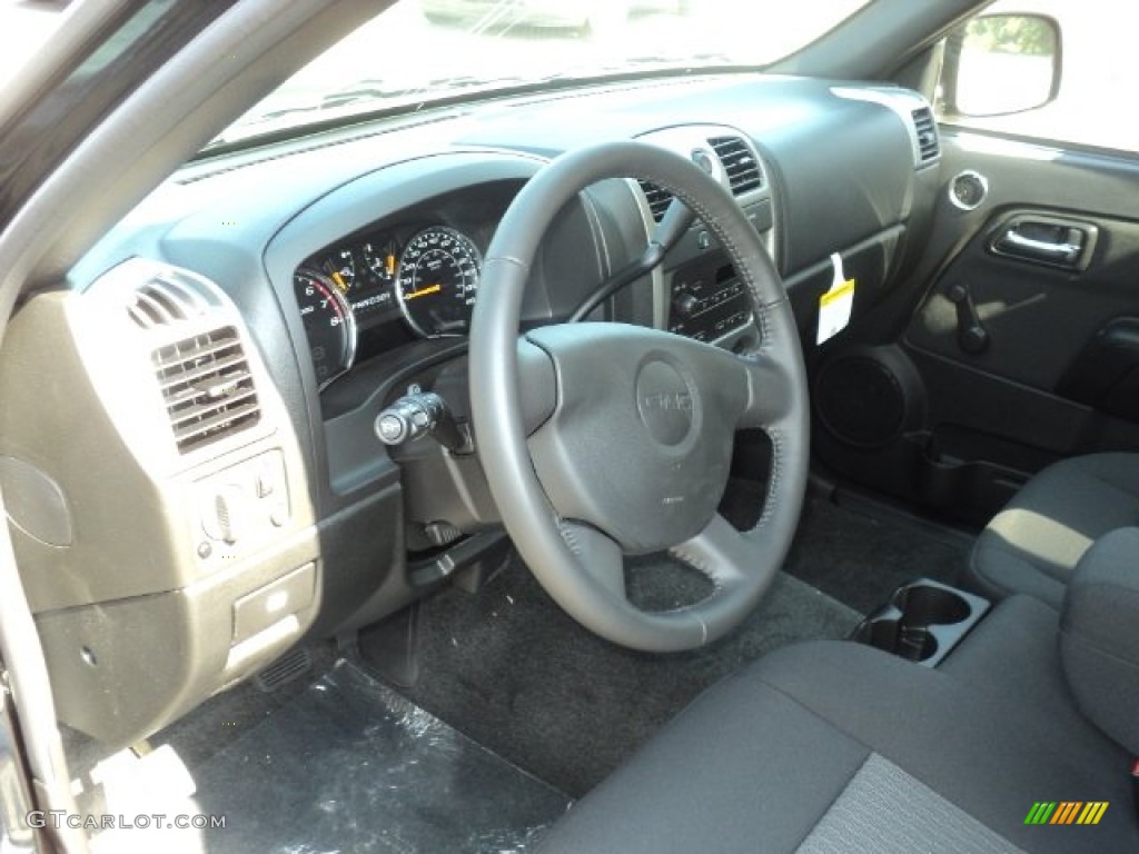 Ebony Interior 2012 GMC Canyon Work Truck Extended Cab Photo #54059129