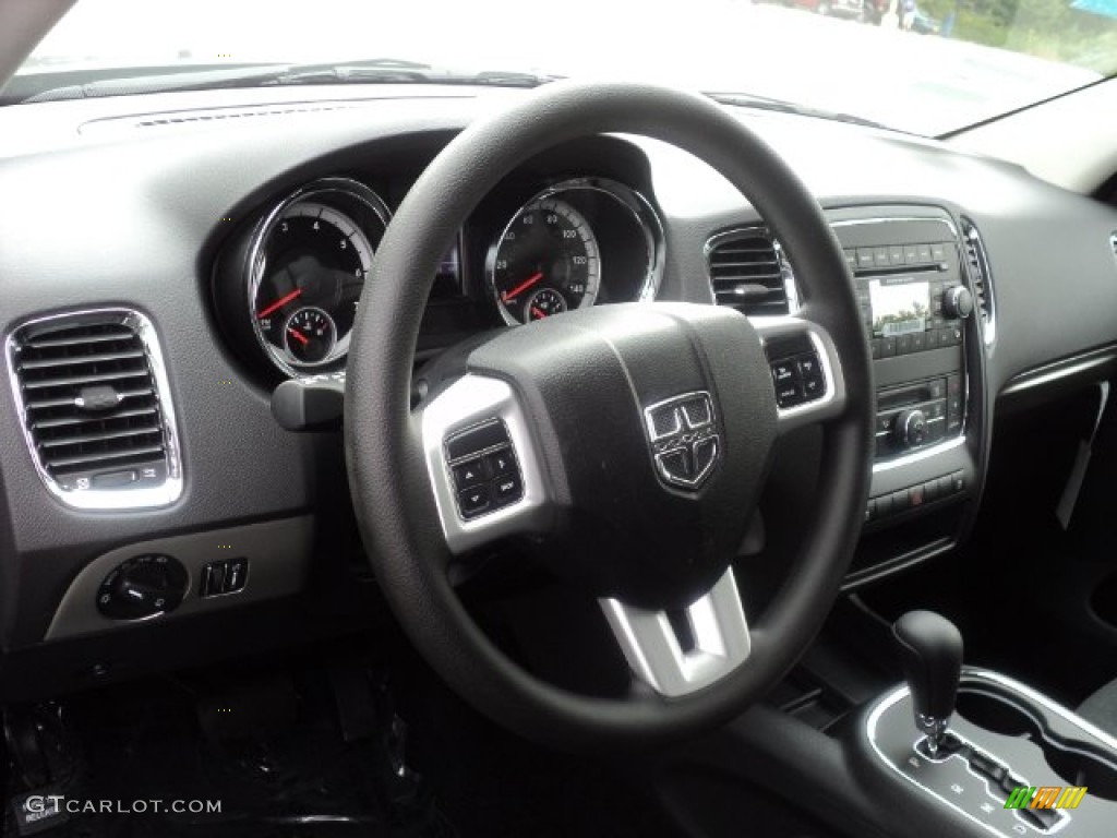 2012 Dodge Durango SXT AWD Black Steering Wheel Photo #54059696