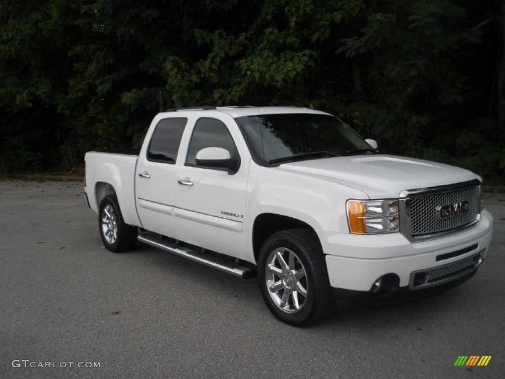 2008 Sierra 1500 Denali Crew Cab AWD - Summit White / Light Cashmere photo #1