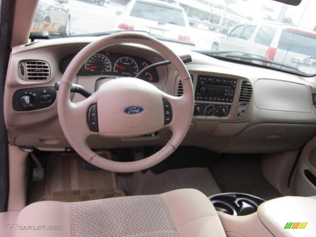 2003 Ford F150 XLT SuperCab Medium Parchment Beige Dashboard Photo #54063680