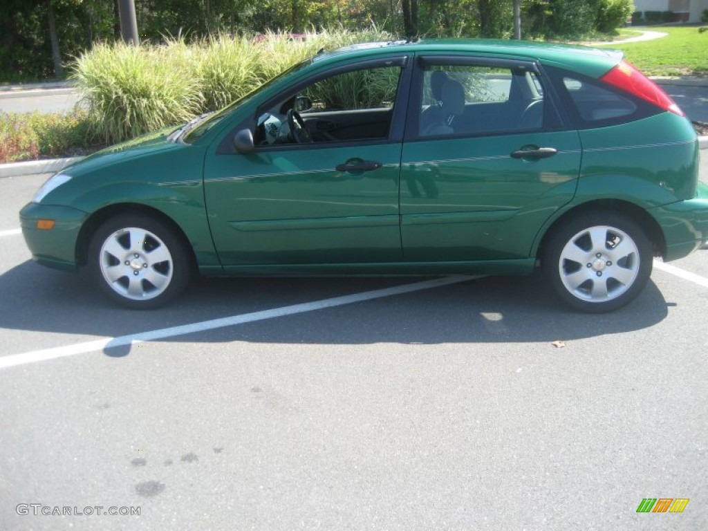2002 Focus ZX5 Hatchback - Grabber Green Metallic / Dark Charcoal photo #14