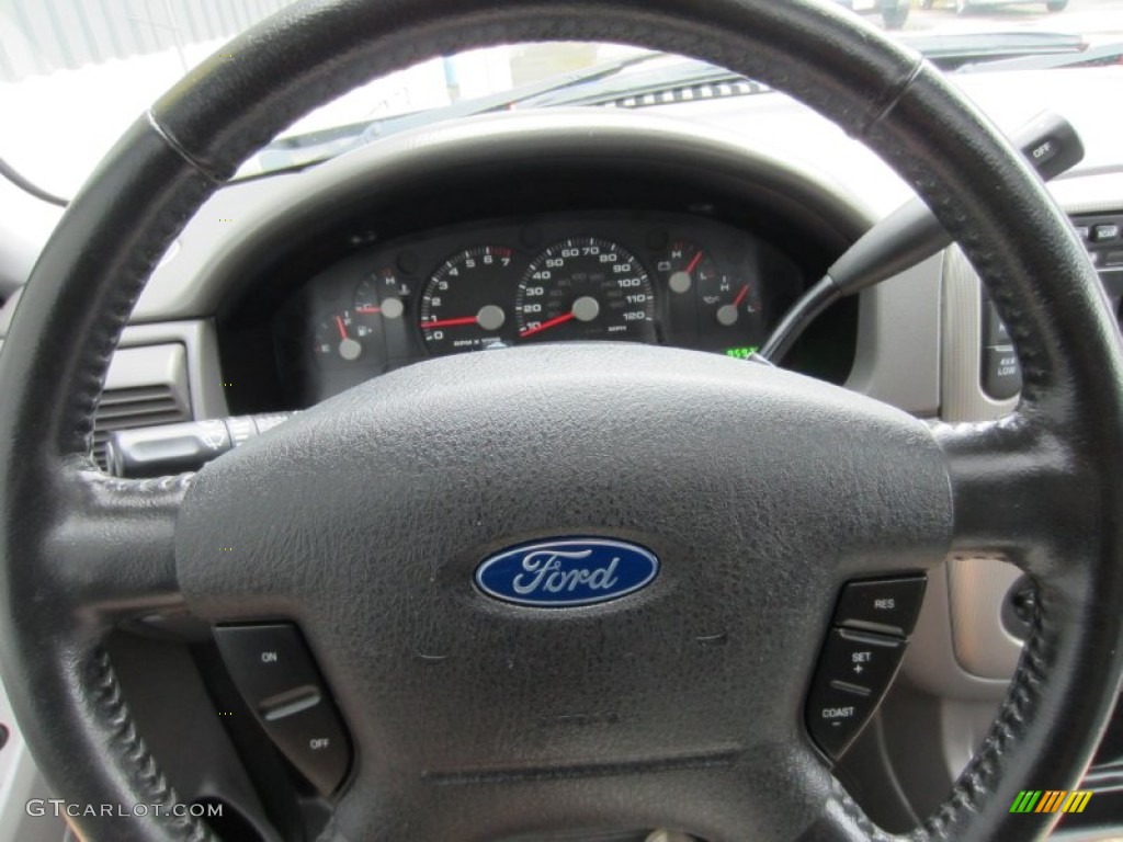 2004 Ford Explorer XLT 4x4 Midnight Grey Steering Wheel Photo #54065198