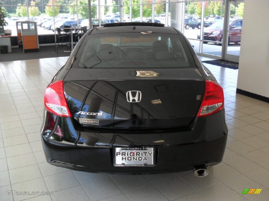 2011 Accord EX-L Coupe - Crystal Black Pearl / Black photo #2