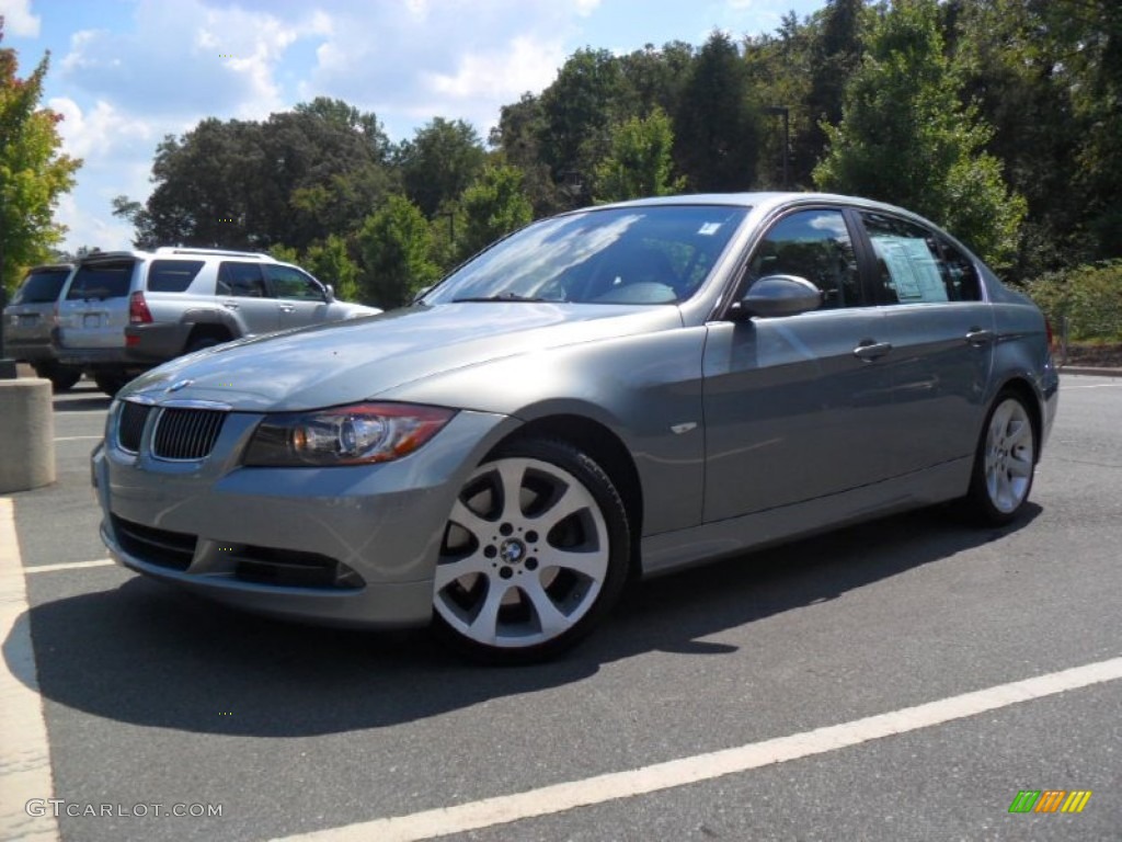 2006 3 Series 330i Sedan - Quartz Blue Metallic / Grey photo #1