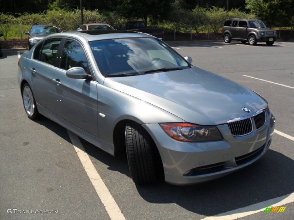 2006 3 Series 330i Sedan - Quartz Blue Metallic / Grey photo #5