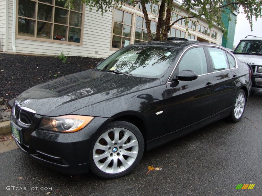 2008 3 Series 335xi Sedan - Black Sapphire Metallic / Terra Dakota Leather photo #2