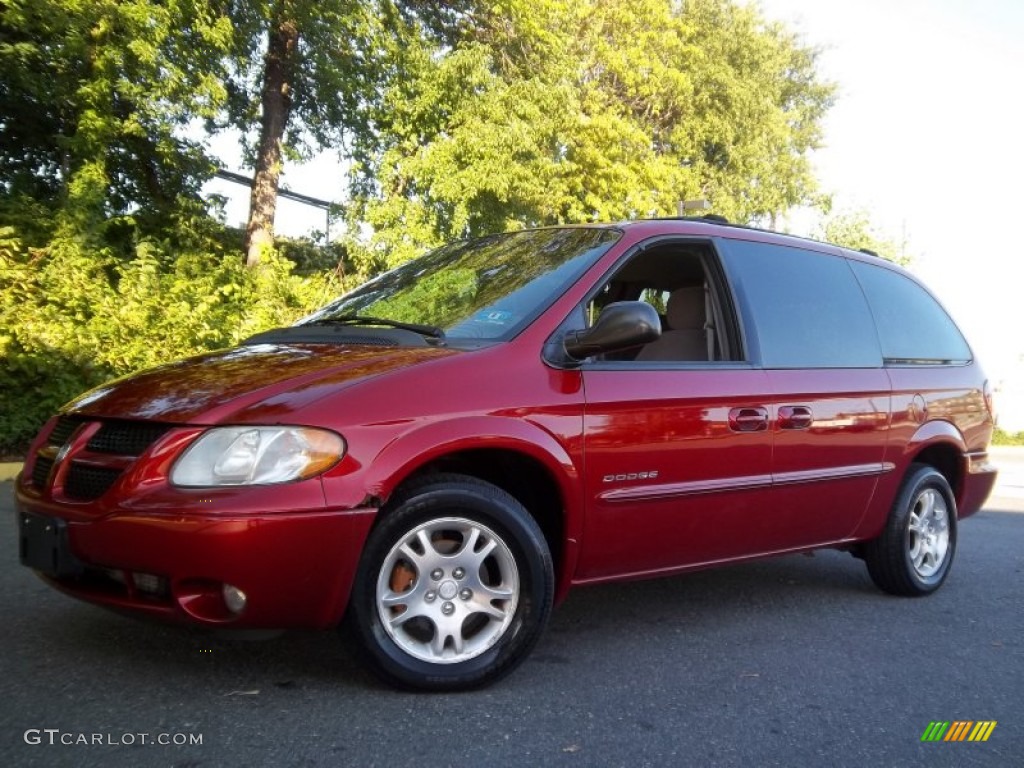 2001 Grand Caravan Sport AWD - Inferno Red Pearlcoat / Taupe photo #20