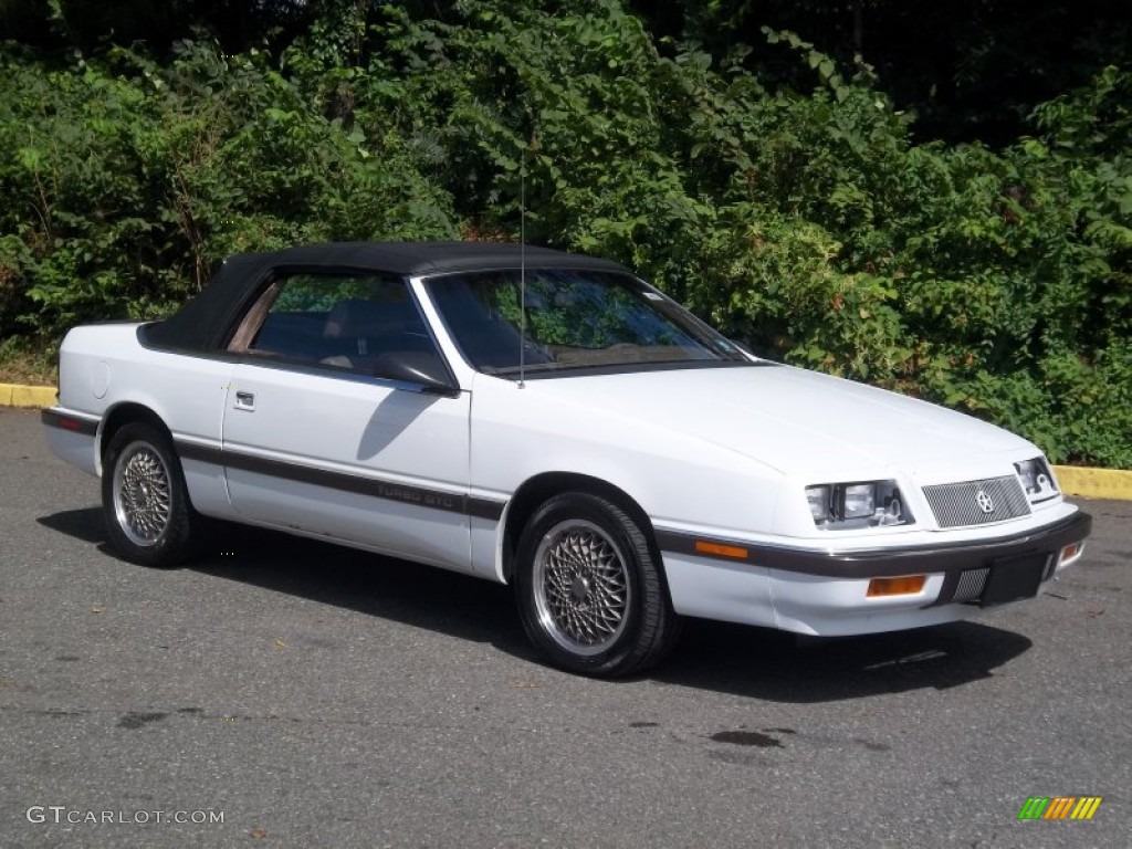 Bright White 1989 Chrysler Lebaron GTC Turbo Convertible Exterior Photo #54071412