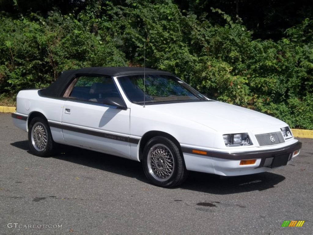 1989 Lebaron GTC Turbo Convertible - Bright White / Tan photo #3