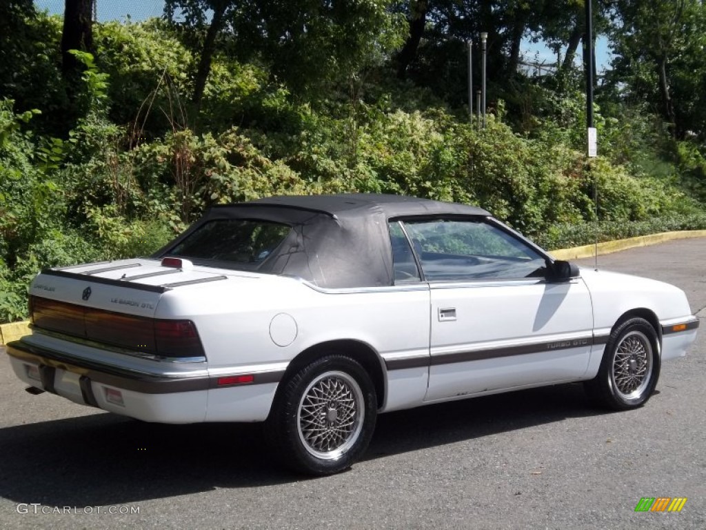 1989 Lebaron GTC Turbo Convertible - Bright White / Tan photo #4