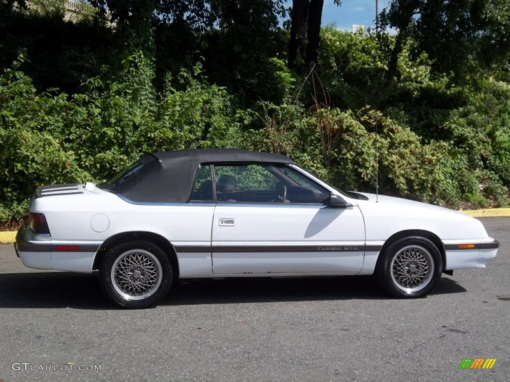 Bright White 1989 Chrysler Lebaron GTC Turbo Convertible Exterior Photo #54071432