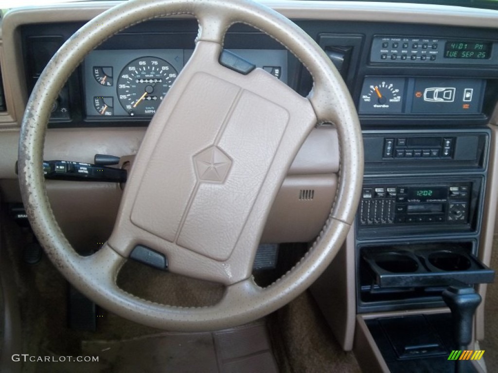 1989 Lebaron GTC Turbo Convertible - Bright White / Tan photo #7