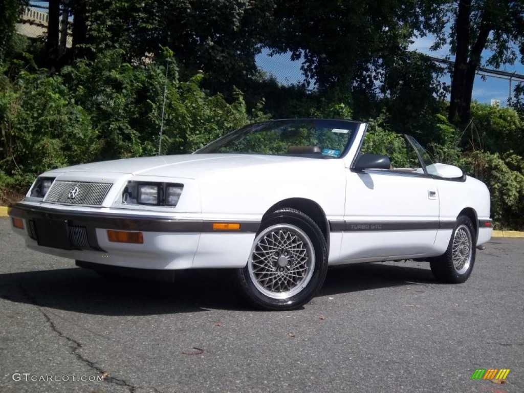 Bright White 1989 Chrysler Lebaron GTC Turbo Convertible Exterior Photo #54071589