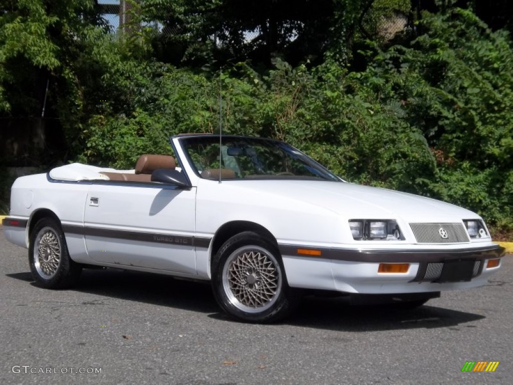 Bright White 1989 Chrysler Lebaron GTC Turbo Convertible Exterior Photo #54071652