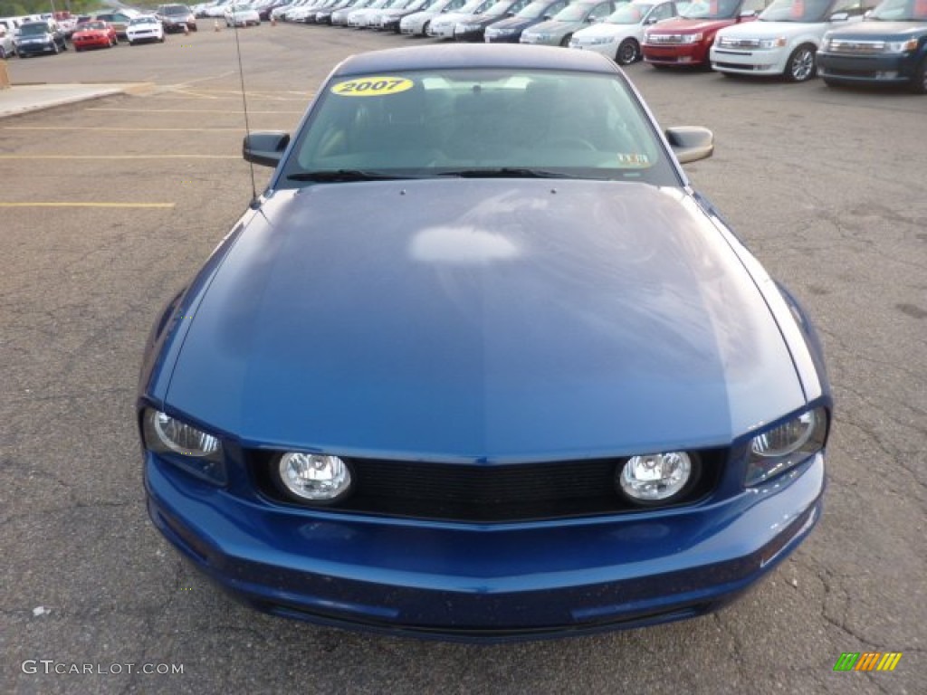 2007 Mustang V6 Deluxe Coupe - Vista Blue Metallic / Dark Charcoal photo #7