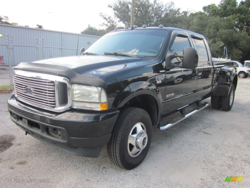 Black 2003 Ford F350 Super Duty Lariat Crew Cab 4x4 Dually Exterior Photo #54072636