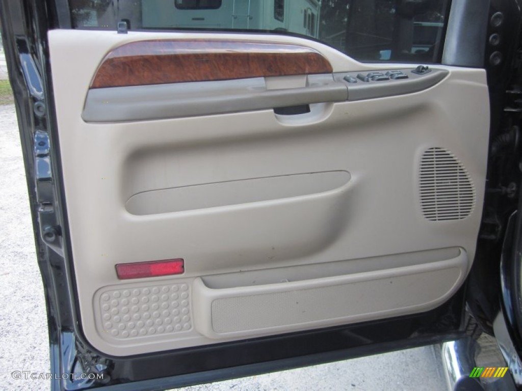 2003 Ford F350 Super Duty Lariat Crew Cab 4x4 Dually Medium Parchment Door Panel Photo #54072770