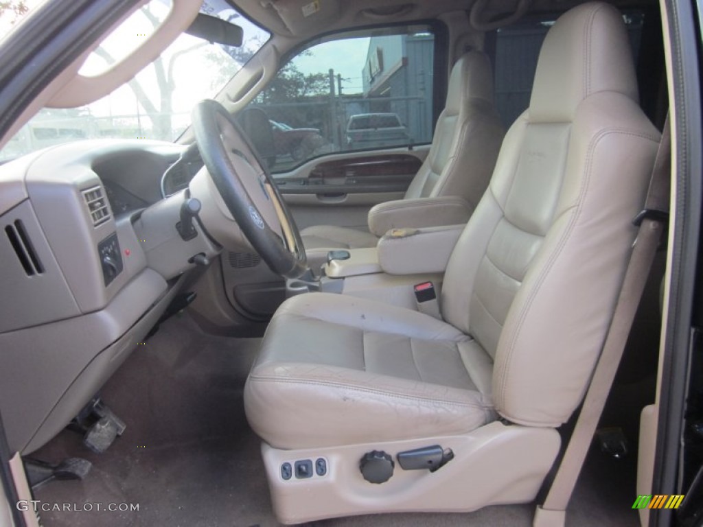 Medium Parchment Interior 2003 Ford F350 Super Duty Lariat Crew Cab 4x4 Dually Photo #54072799