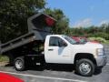 Summit White - Silverado 3500HD Regular Cab 4x4 Chassis Dump Truck Photo No. 2