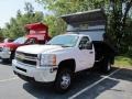 Summit White - Silverado 3500HD Regular Cab 4x4 Chassis Dump Truck Photo No. 7