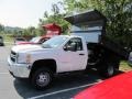Summit White - Silverado 3500HD Regular Cab 4x4 Chassis Dump Truck Photo No. 8