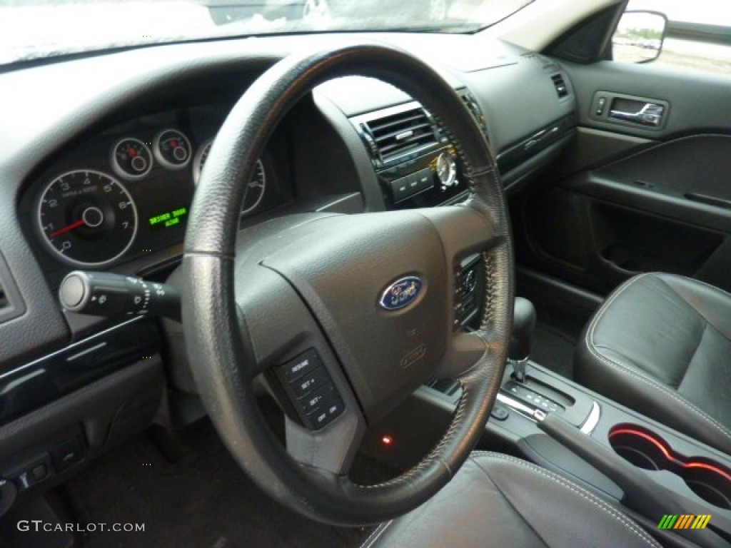 2009 Ford Fusion SEL V6 AWD Charcoal Black Steering Wheel Photo #54073473