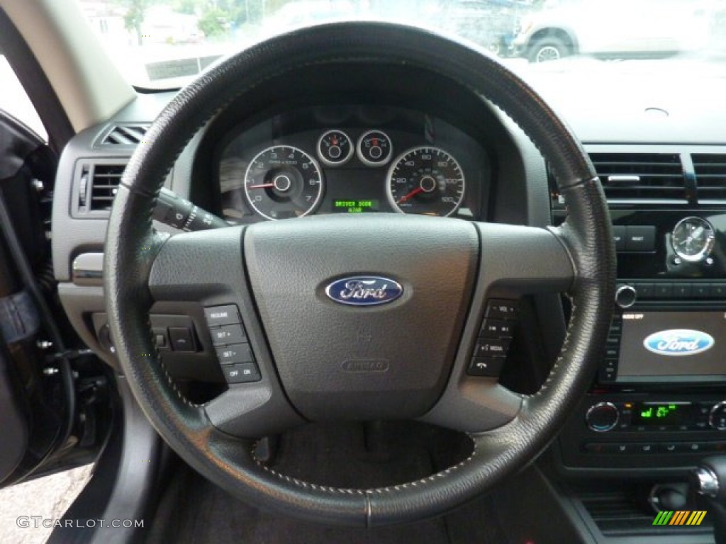 2009 Ford Fusion SEL V6 AWD Charcoal Black Steering Wheel Photo #54073485