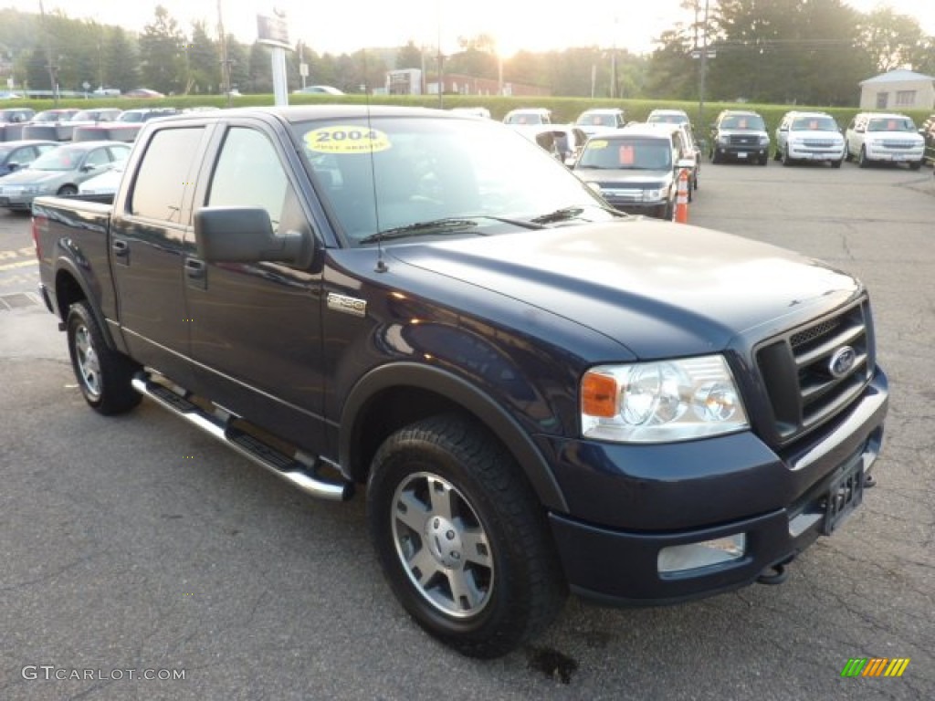 2004 F150 FX4 SuperCrew 4x4 - True Blue Metallic / Black/Medium Flint photo #6