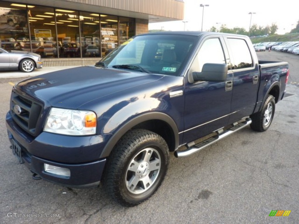 2004 F150 FX4 SuperCrew 4x4 - True Blue Metallic / Black/Medium Flint photo #8