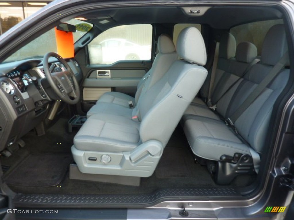 Steel Gray Interior 2011 Ford F150 XLT SuperCab 4x4 Photo #54075645