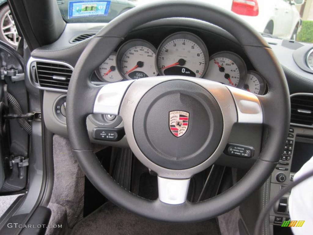 2006 Porsche 911 Carrera S Coupe Stone Grey Steering Wheel Photo #54075885