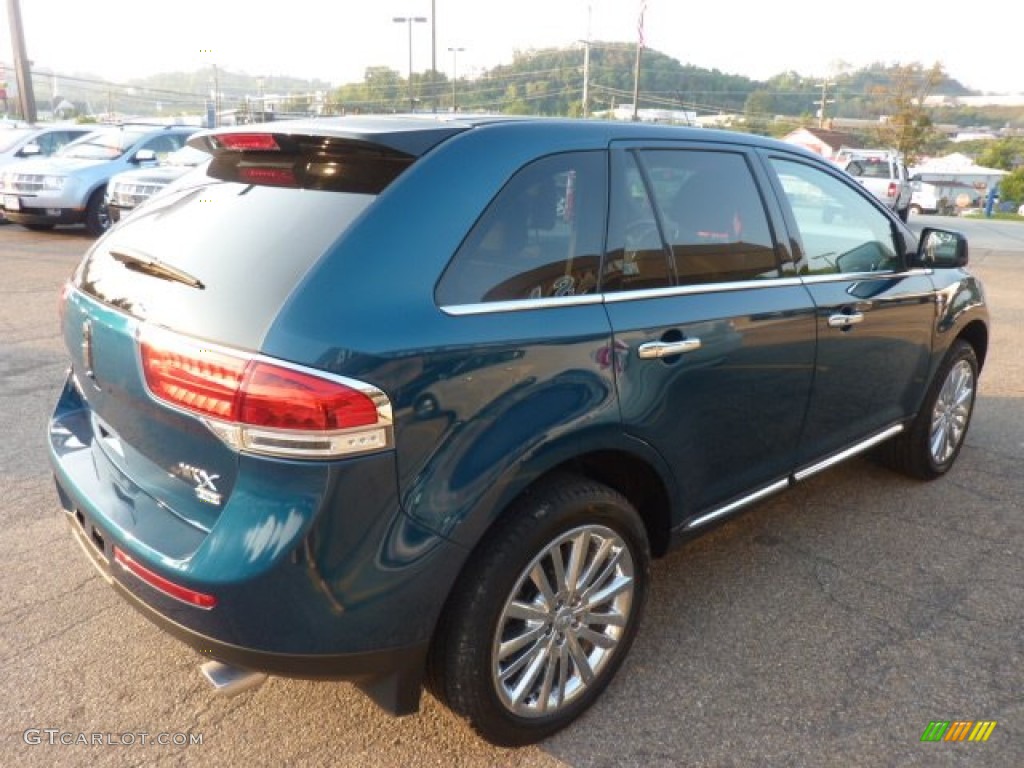2011 MKX AWD - Mediterranean Blue Metallic / Charcoal Black photo #4