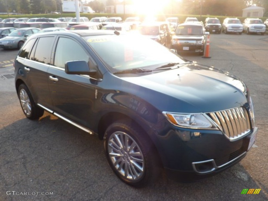 2011 MKX AWD - Mediterranean Blue Metallic / Charcoal Black photo #6