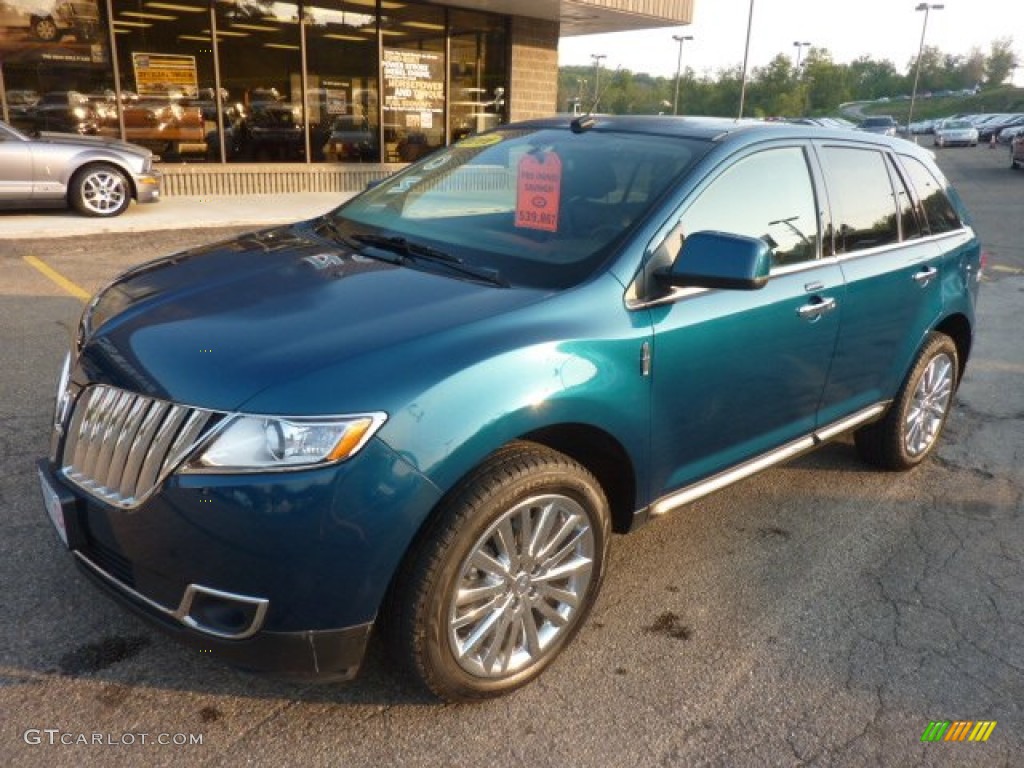 2011 MKX AWD - Mediterranean Blue Metallic / Charcoal Black photo #8