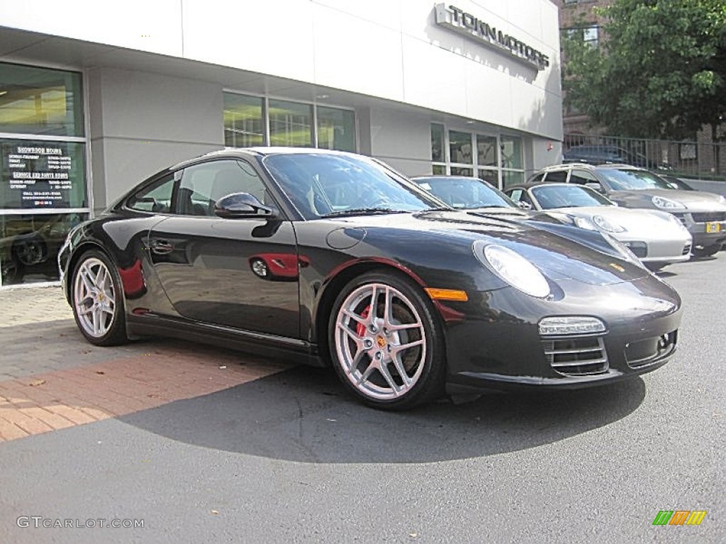 2009 911 Carrera 4S Coupe - Basalt Black Metallic / Stone Grey photo #1