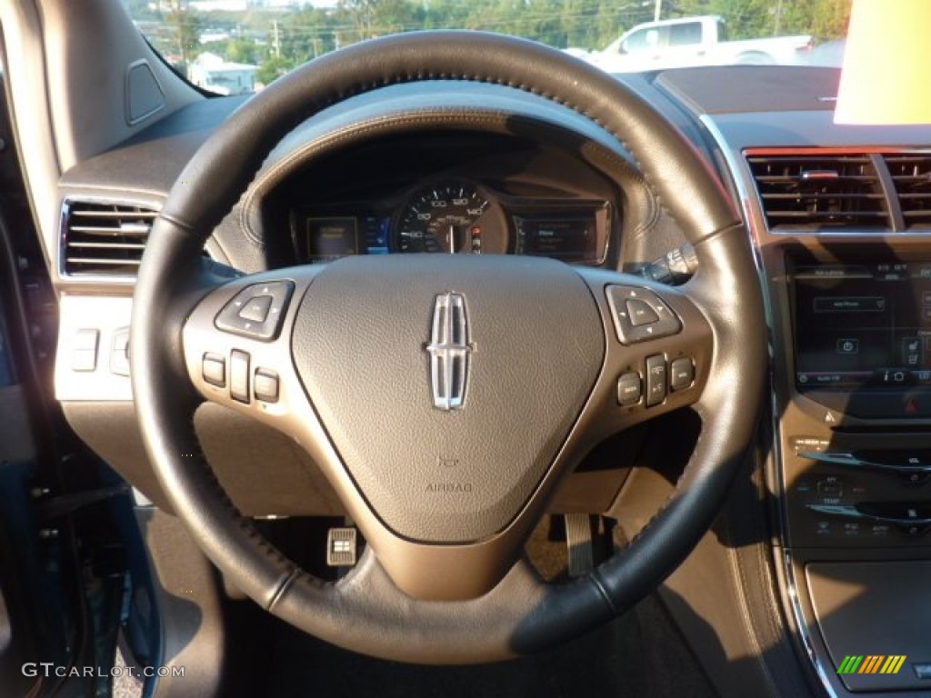 2011 Lincoln MKX AWD Charcoal Black Steering Wheel Photo #54076026