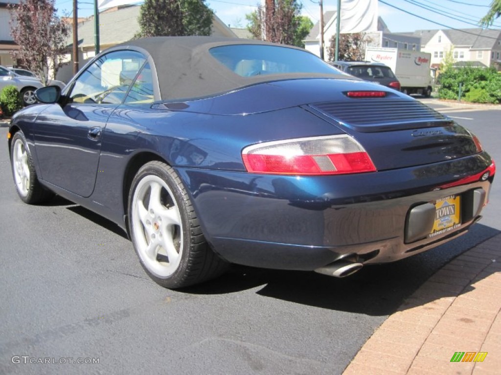 1999 911 Carrera Cabriolet - Ocean Blue Metallic / Savanna Beige photo #6