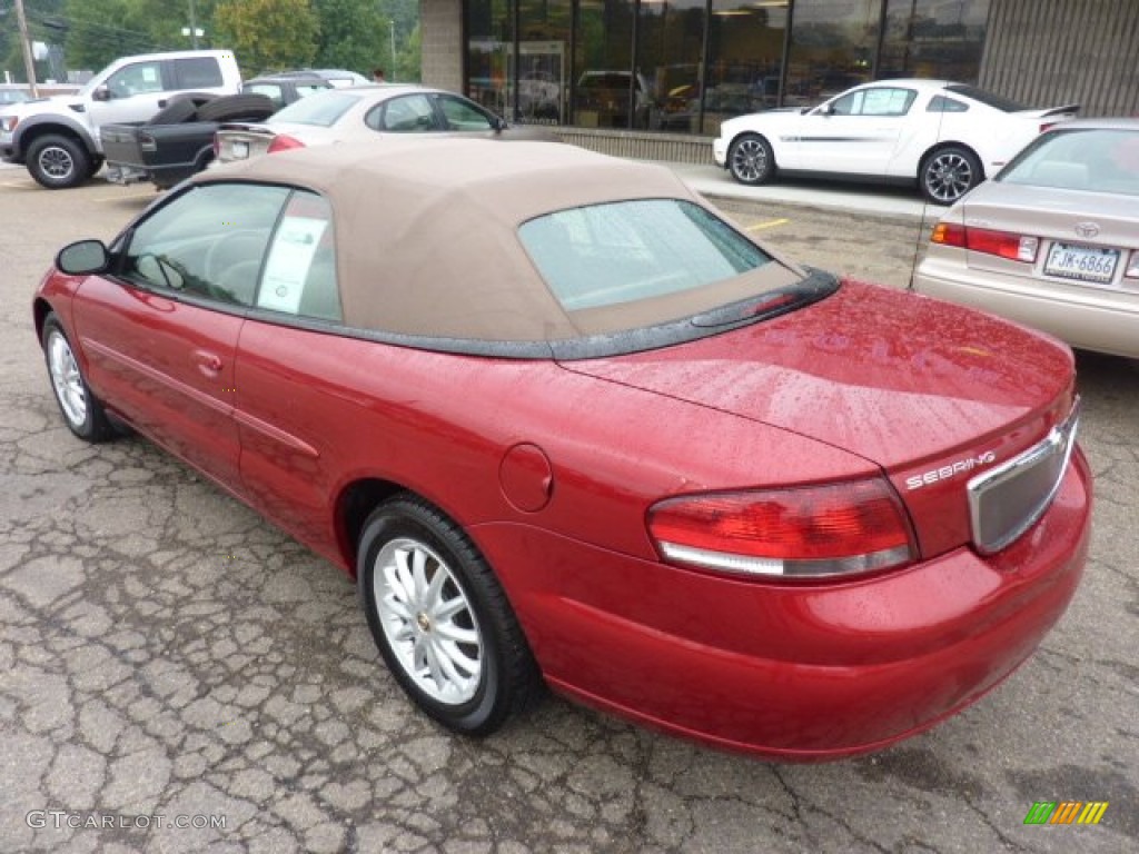 2003 Sebring LXi Convertible - Inferno Red Tinted Pearl / Sandstone photo #2